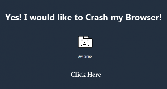 ohsnap chrome browser crash