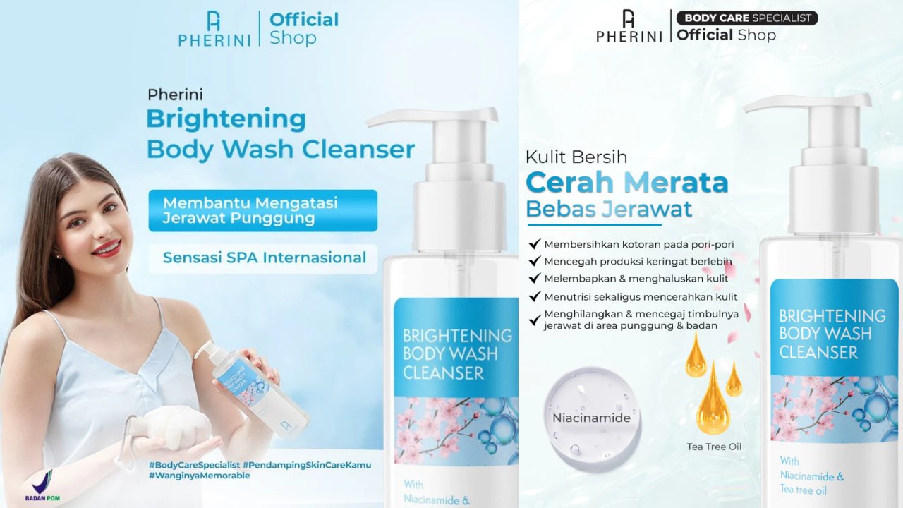 Pherini Brightening Body Wash Cleanser